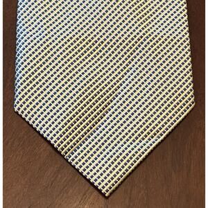 Burrylane Hand Made Gold Blue 100% Silk Men’s Neck Tie Made In China